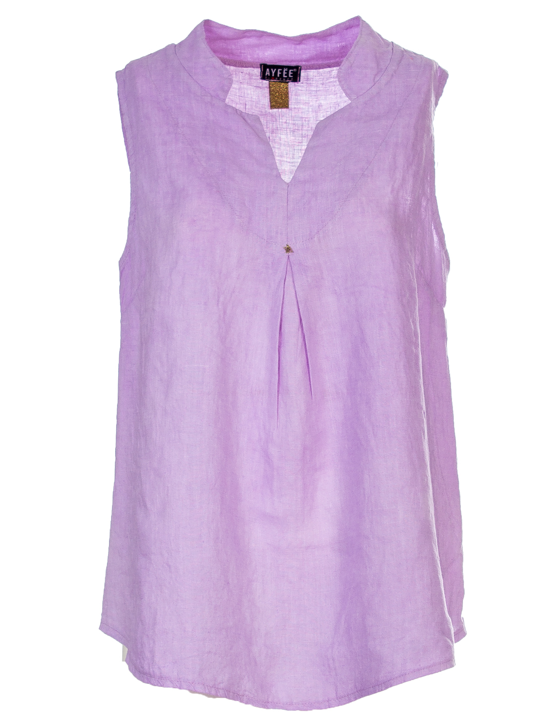 TOP SENZA MANICHE SCOLLO A V , 3TG - LILAC
